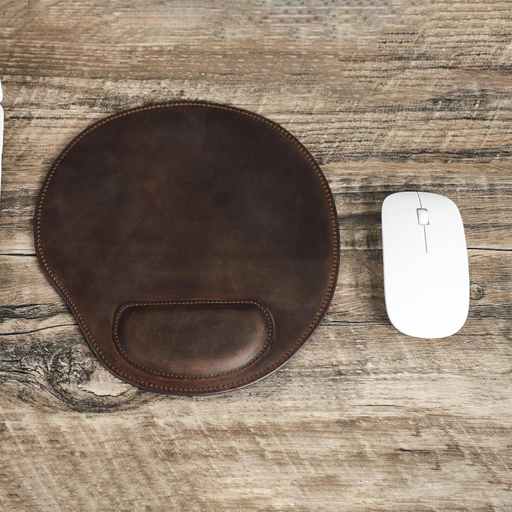 Repose Poignet Tapis Souris en Cuir