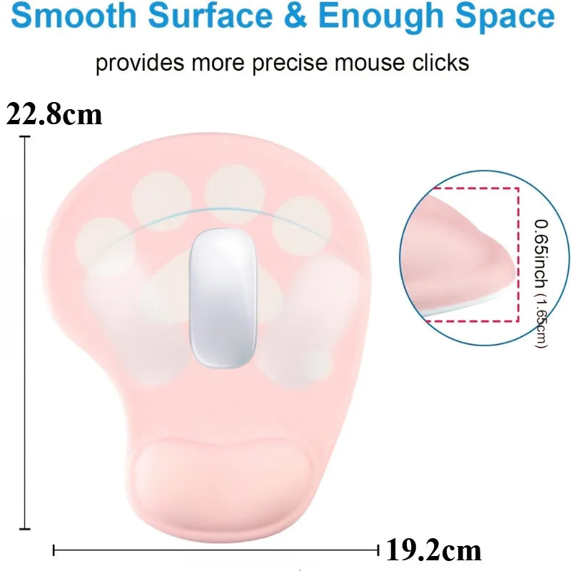 Tapis de Souris Ergonomique Patte de Chat