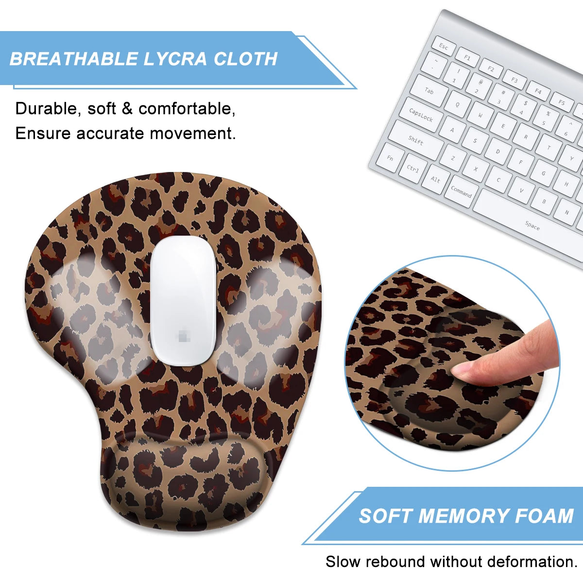 Tapis de Souris Ergonomique Léopard