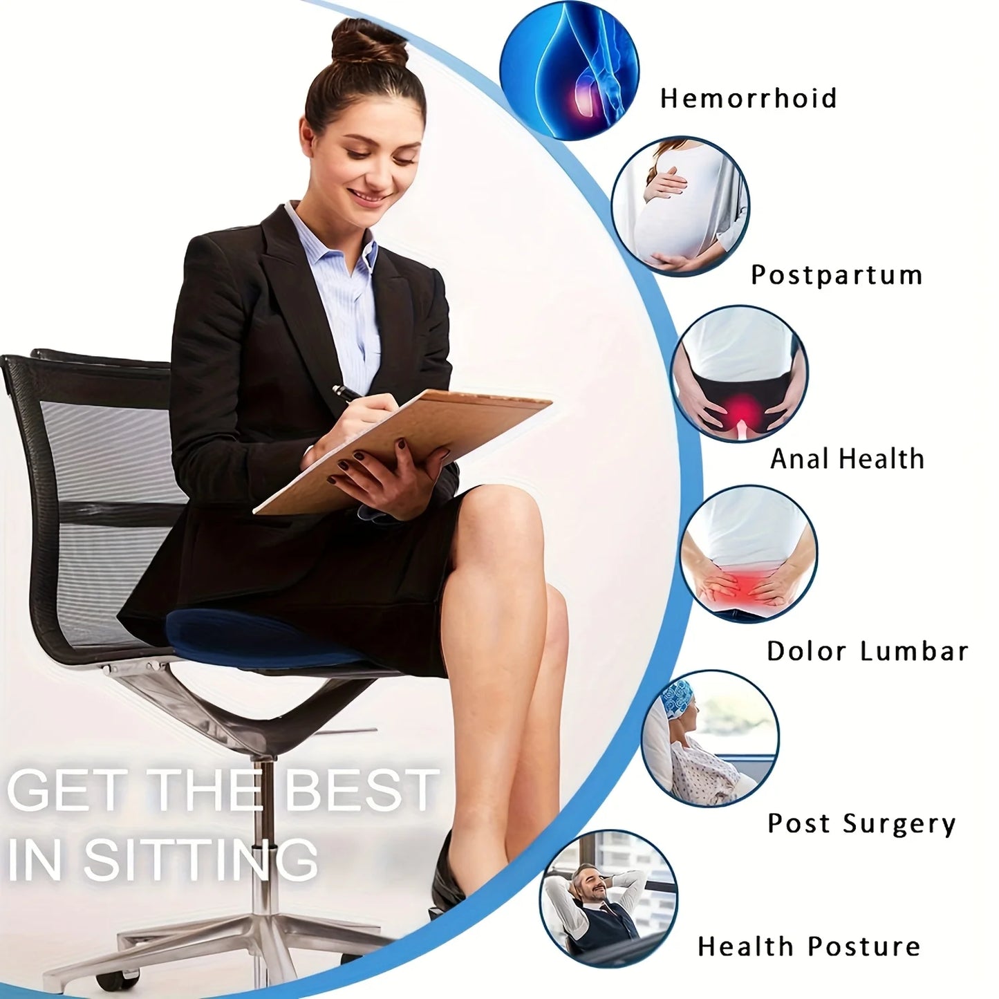 Coussin Ergonomique Chaise Forme en O