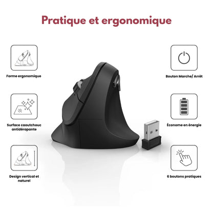 Souris Ergonomique Sans Fil HERGOZ™