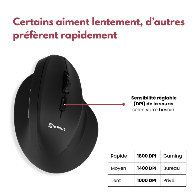 Souris Ergonomique Sans Fil HERGOZ™